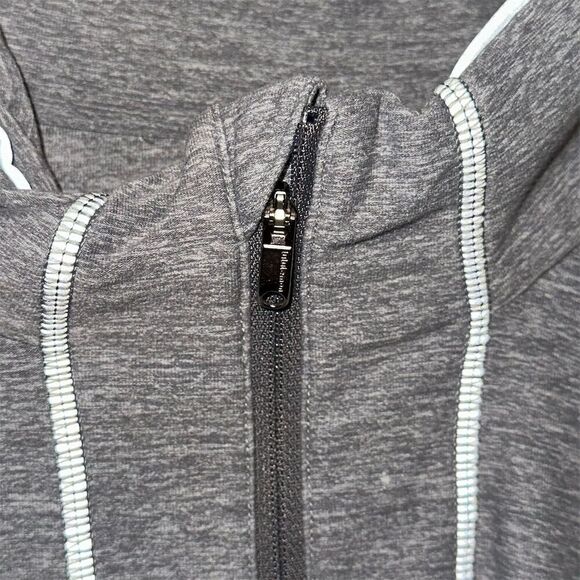 Lululemon Men's Gray Full Zip Long sleeve Size M Lightweight Reflective - Picture 2 of 7